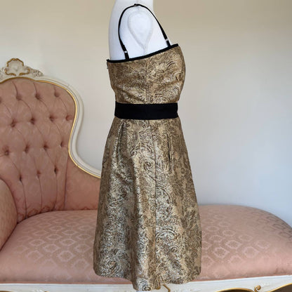 Dolce&Gabbana gold and black mini dress