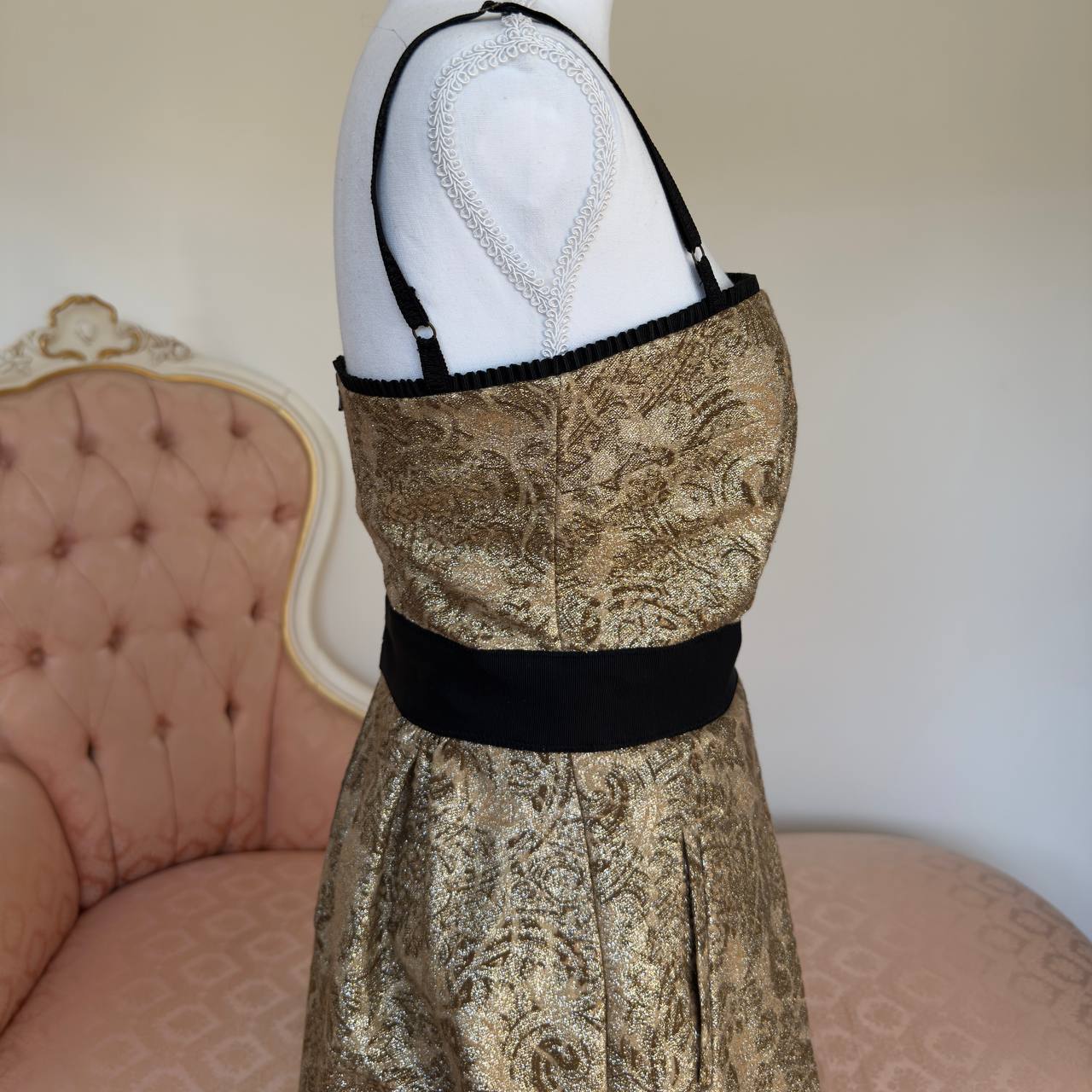 Dolce&Gabbana gold and black mini dress