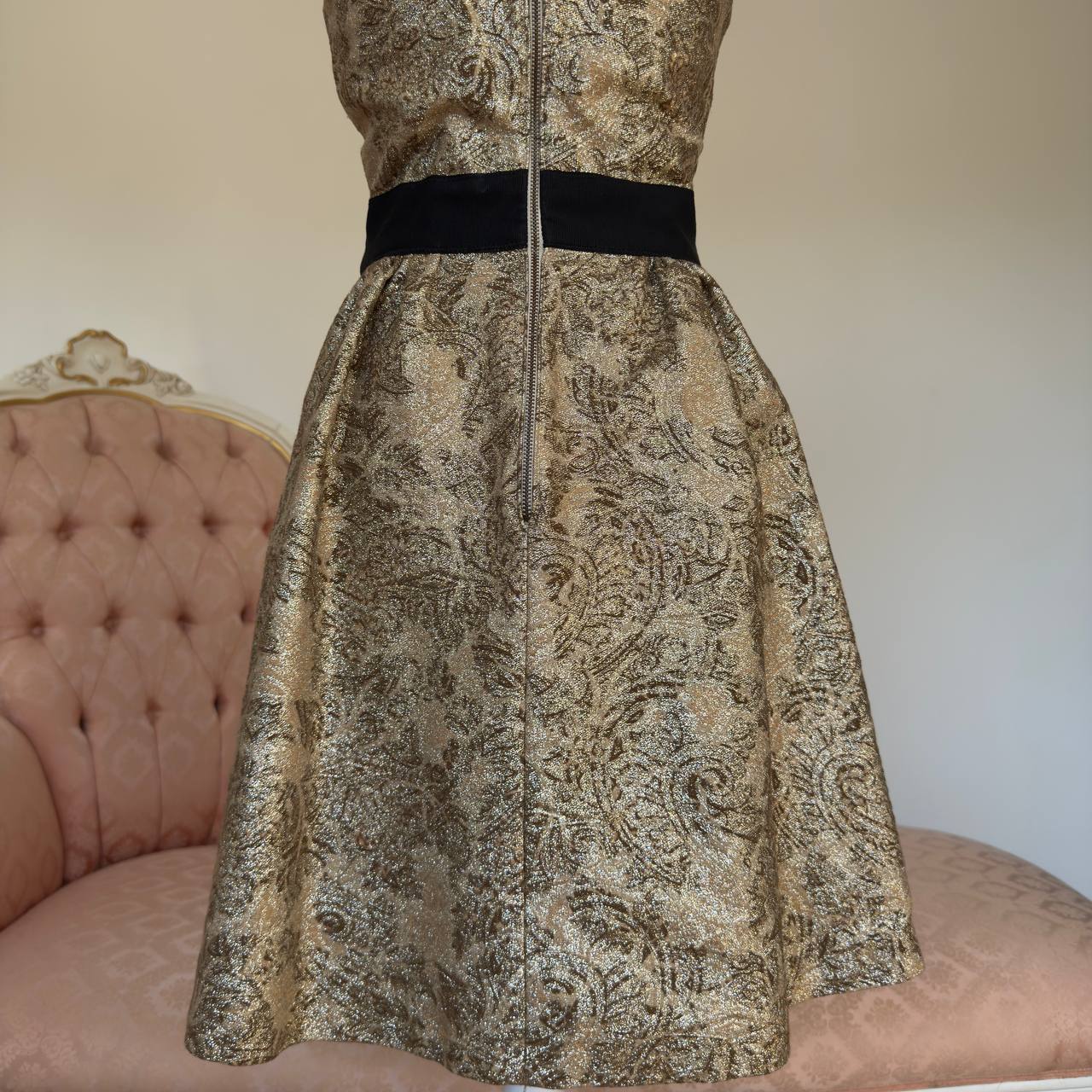 Dolce&Gabbana gold and black mini dress
