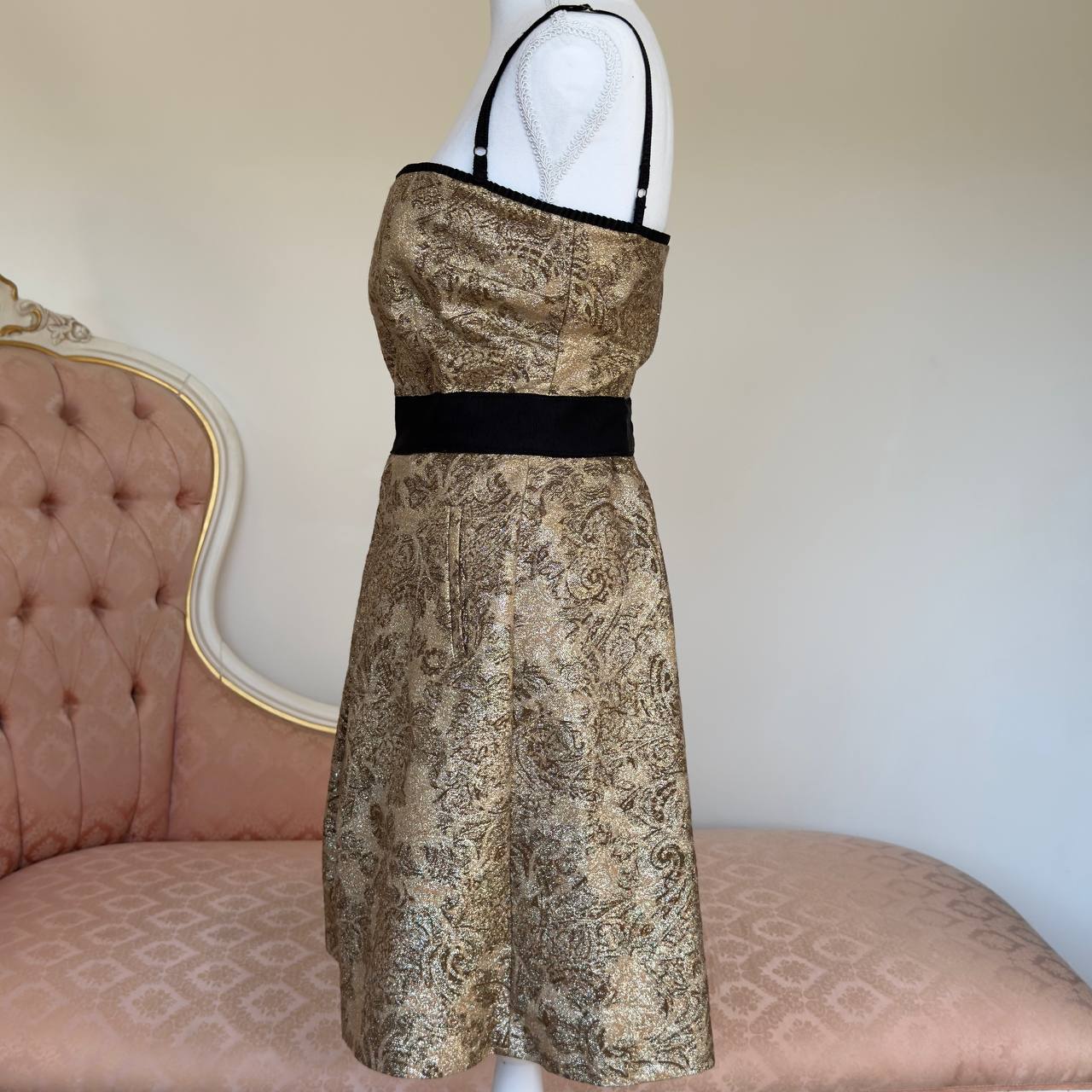 Dolce&Gabbana gold and black mini dress