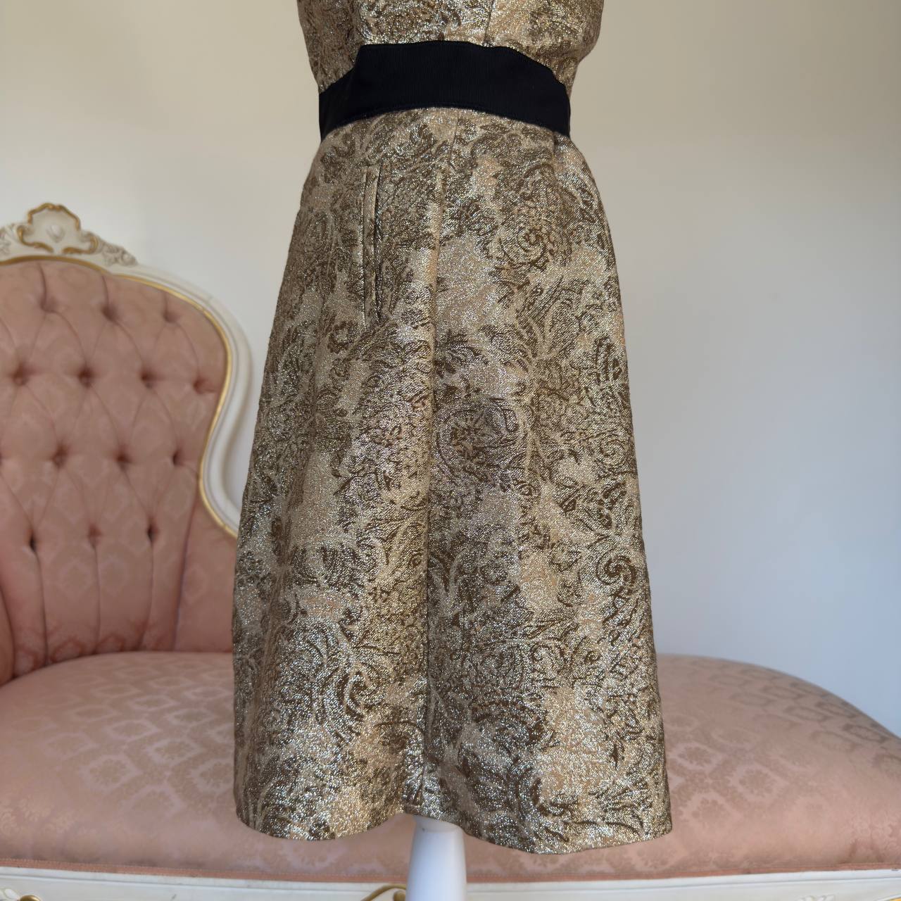 Dolce&Gabbana gold and black mini dress