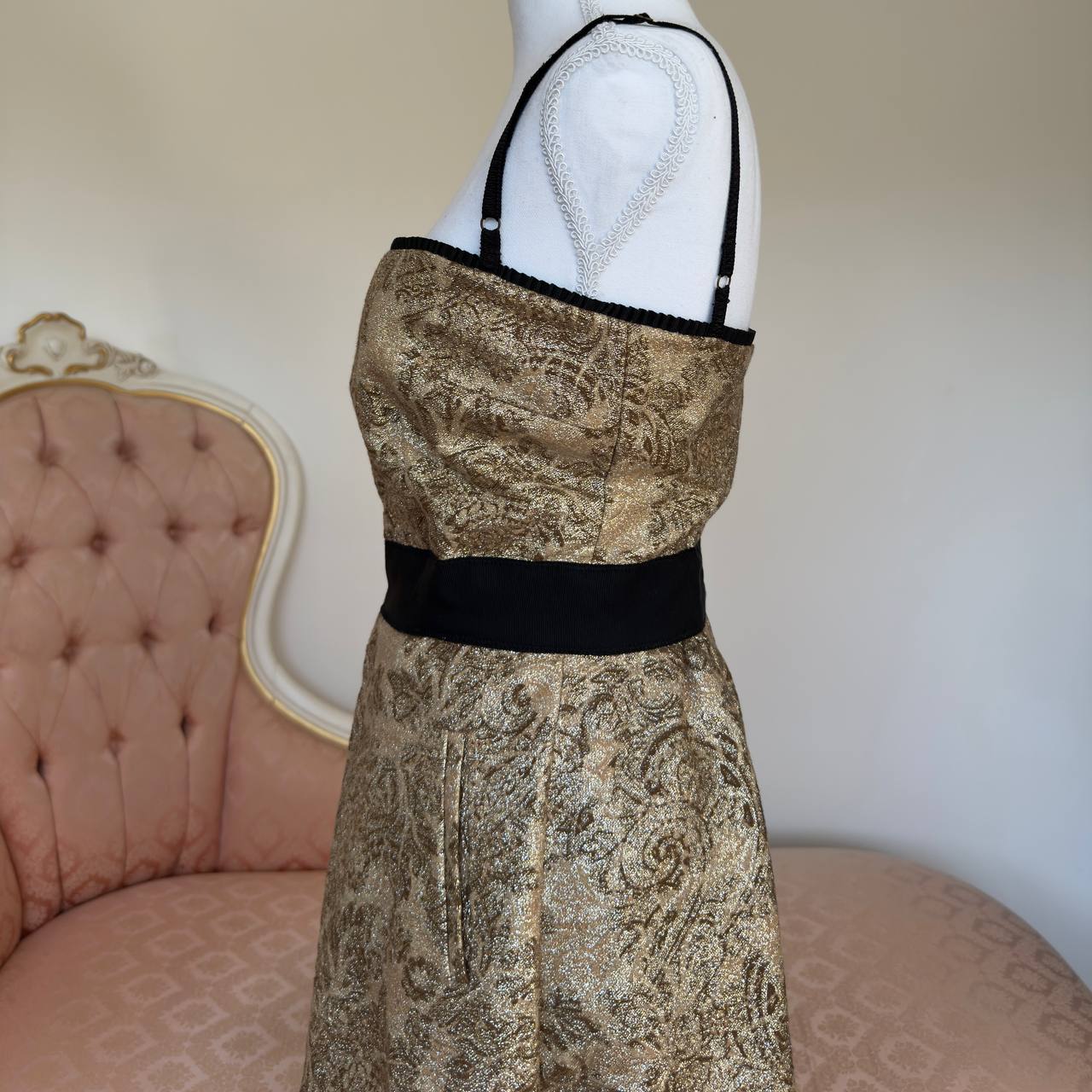 Dolce&Gabbana gold and black mini dress