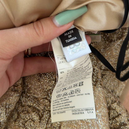 Dolce&Gabbana gold and black mini dress