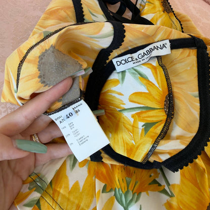 Dolce&Gabbana “Girasoli” Sunflower print dress
