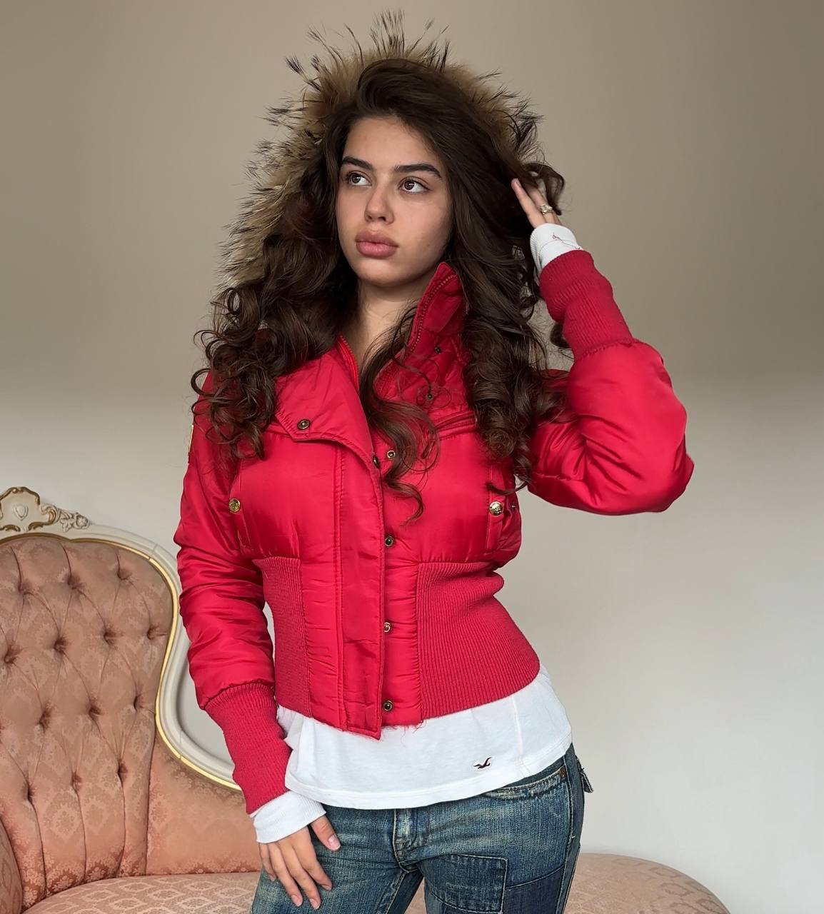 Royal Collection corseted puffer coat