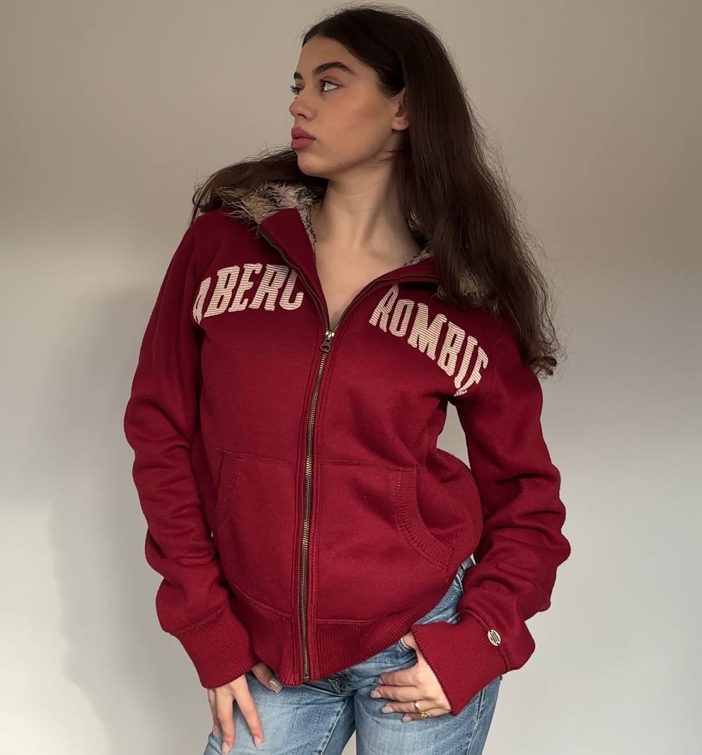 Abercrombie and Fitch jumper sweater hoodie with fur hood