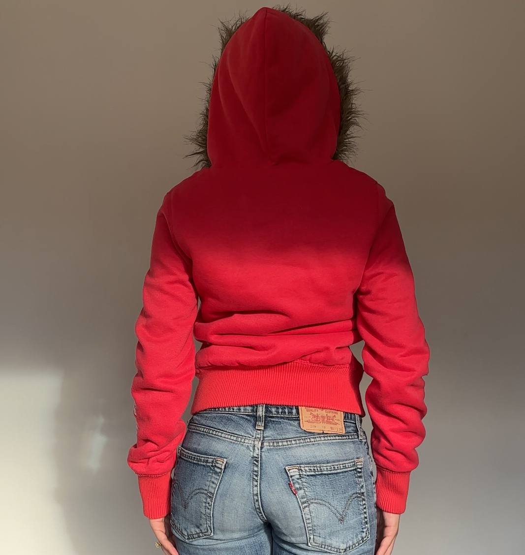 Abercrombie and Fitch jumper sweater hoodie with fur hood