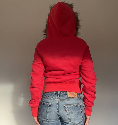 Abercrombie and Fitch jumper sweater hoodie with fur hood