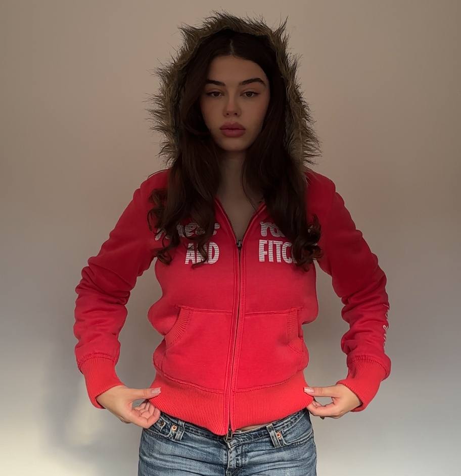 Abercrombie and Fitch jumper sweater hoodie with fur hood