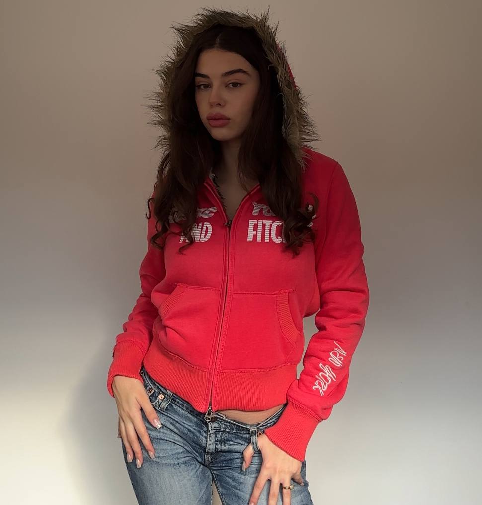 Abercrombie and Fitch jumper sweater hoodie with fur hood