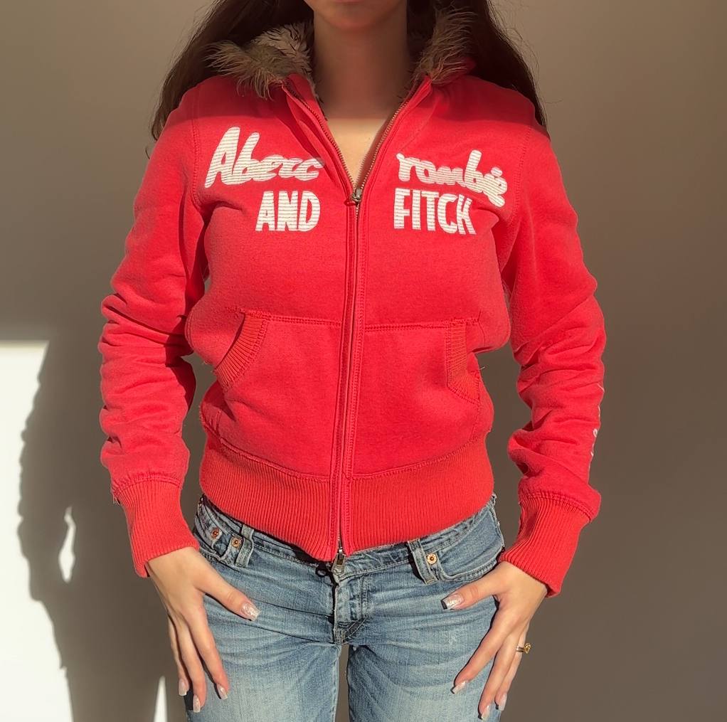 Abercrombie and Fitch jumper sweater hoodie with fur hood