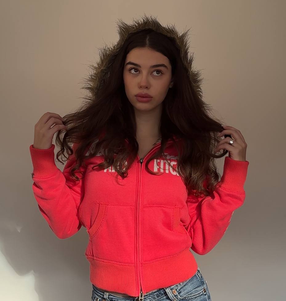 Abercrombie and Fitch jumper sweater hoodie with fur hood
