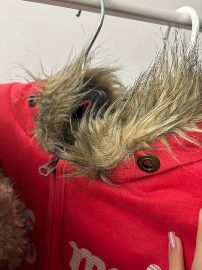 Abercrombie and Fitch jumper sweater hoodie with fur hood