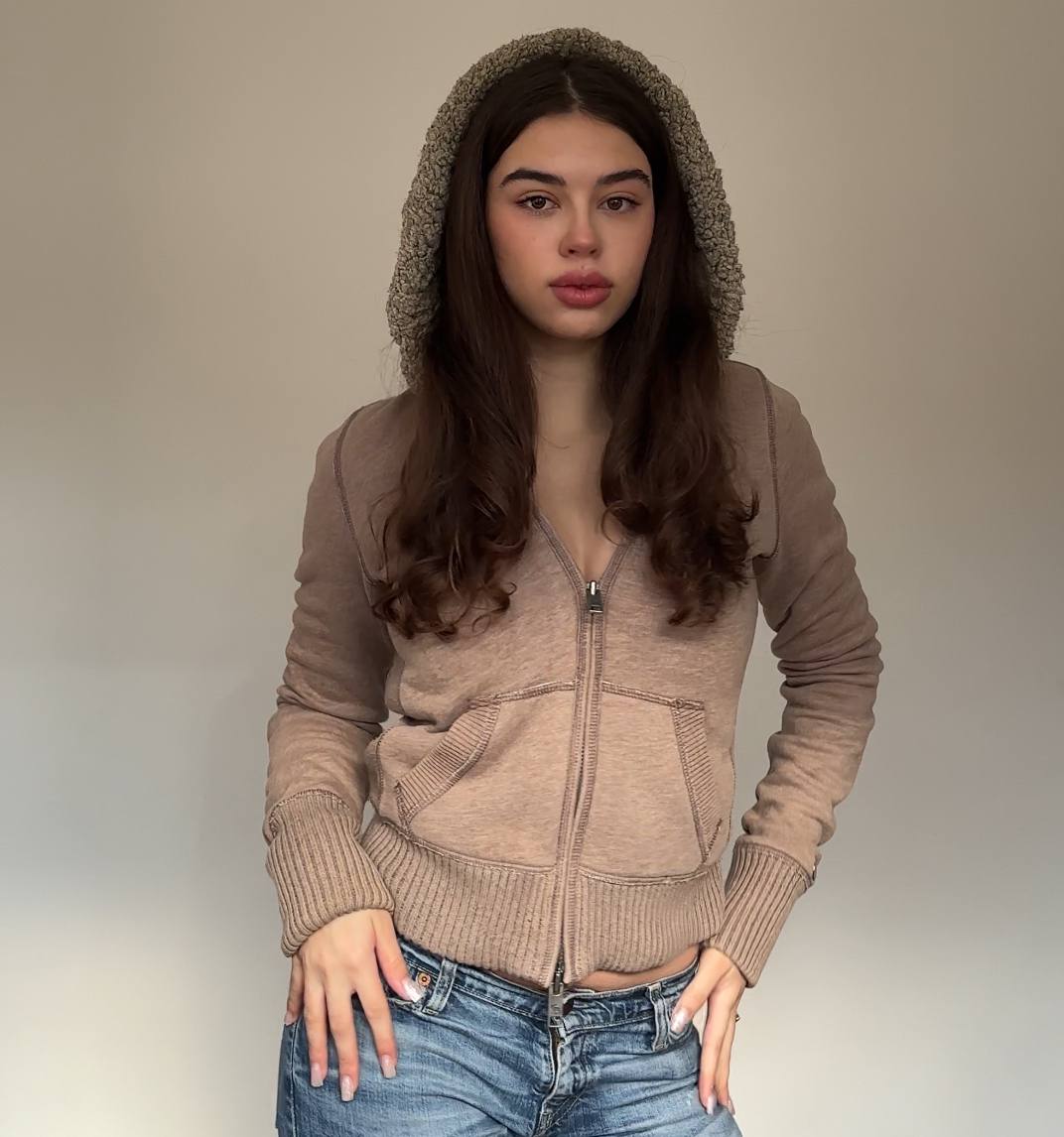 Abercrombie and Fitch jumper sweater hoodie with fur hood