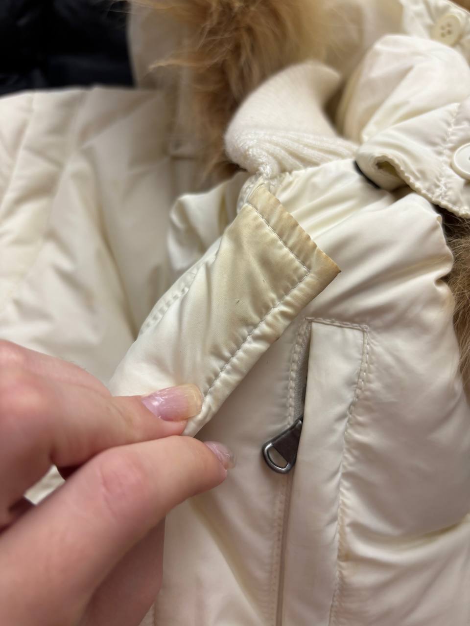 Italian puffer coat zip-jacket bomber with fur hood