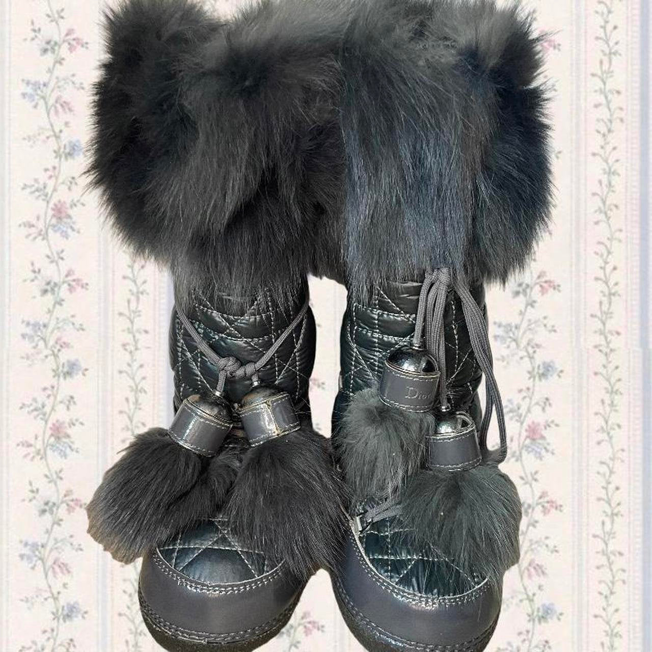 Christian Dior Women's Black and Grey Moon Boots