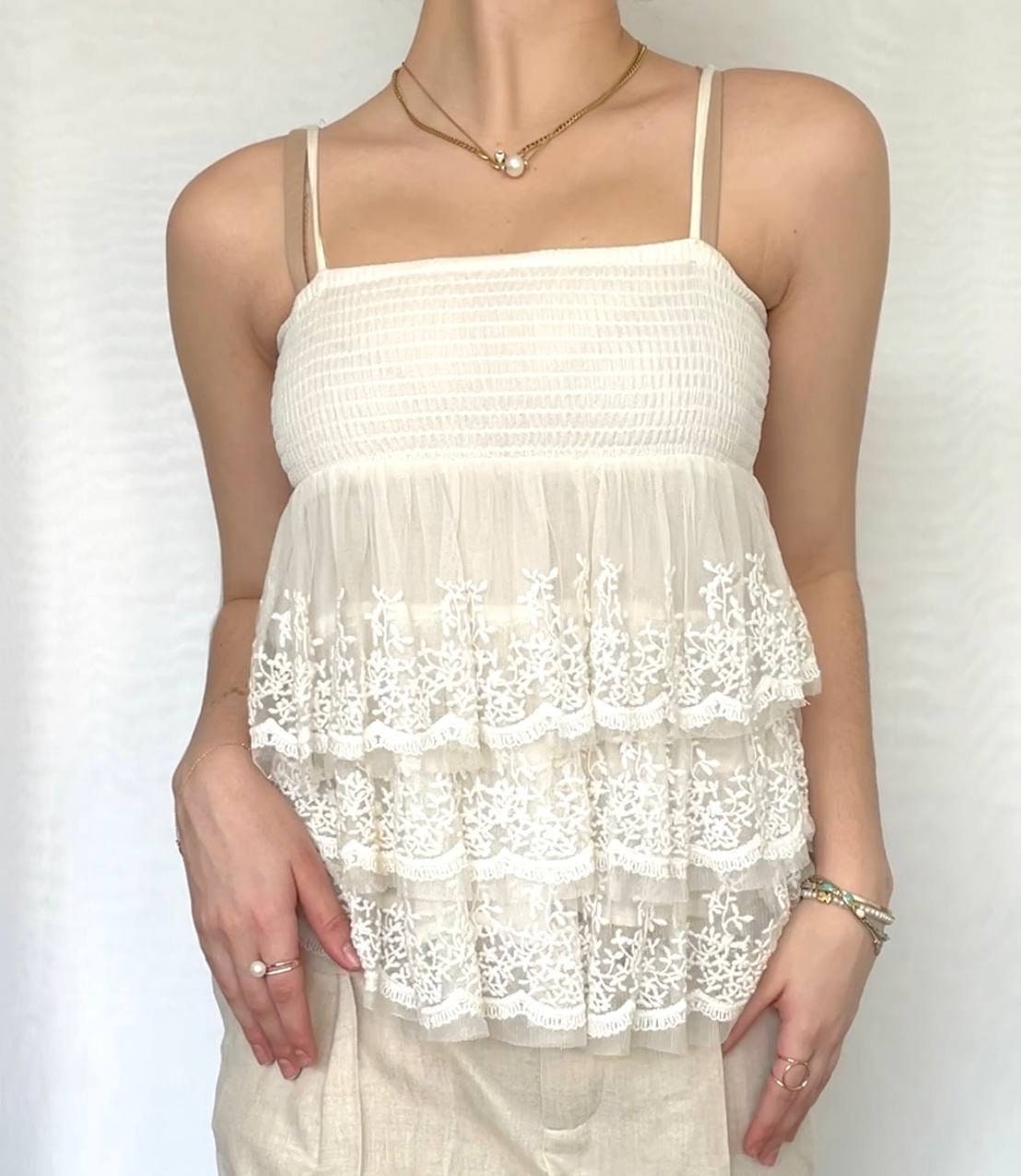 Zara top cami baby tee ruffled kids top mesh summer fairy vintage y2k coquette mermaid