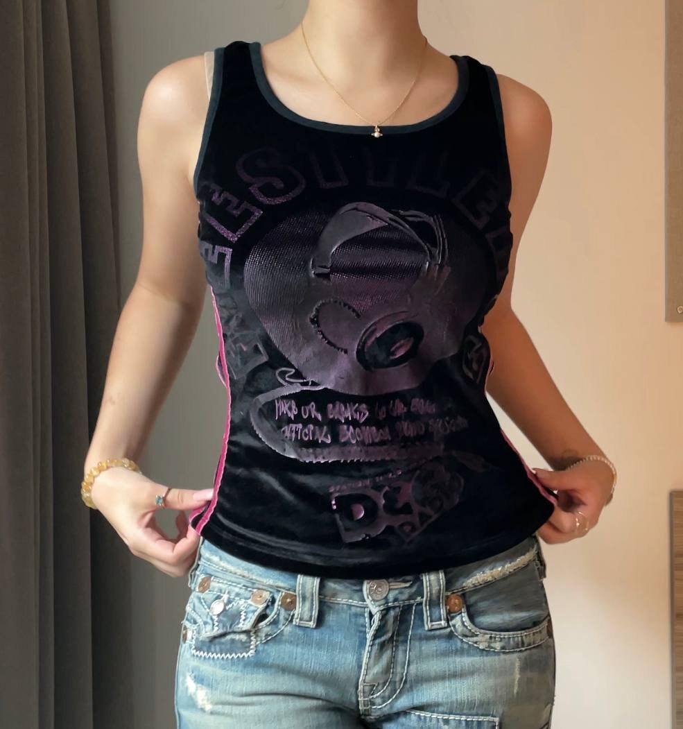 Dolce Gabbana cami top vest velvet mesh summer fairy vintage y2k coquette mermaid