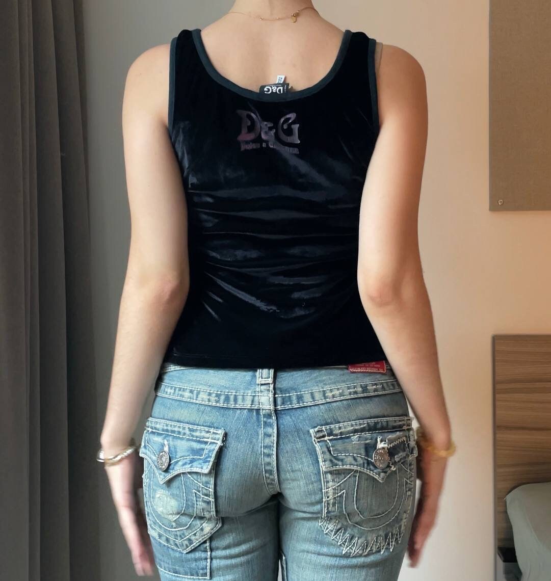 Dolce Gabbana cami top vest velvet mesh summer fairy vintage y2k coquette mermaid