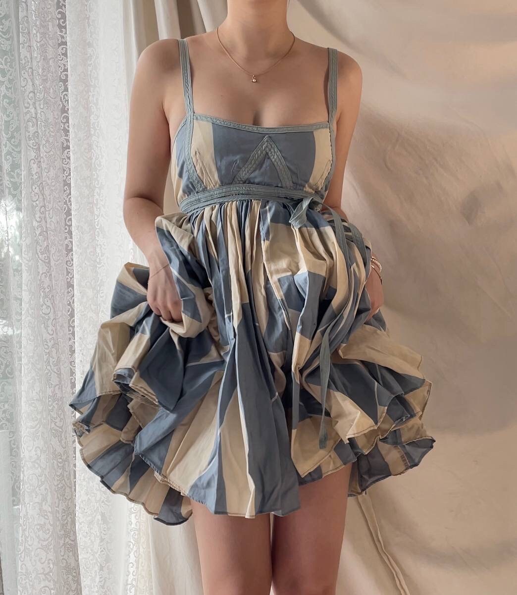 Marc Jacobs dress designer piece mesh summer fairy vintage y2k coquette mermaid