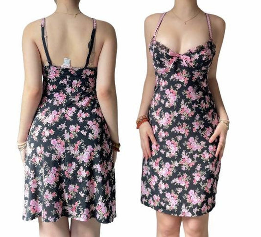 Blumarine dress bra top floral design mesh summer fairy vintage y2k coquette mermaid