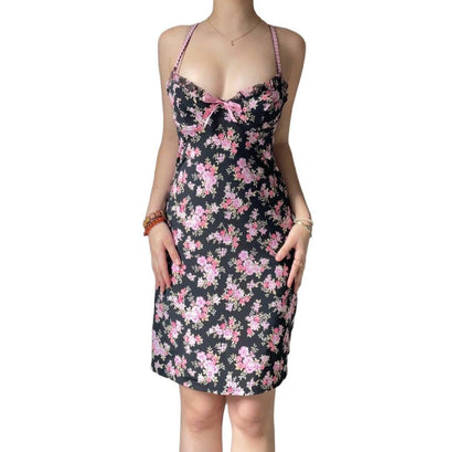 Blumarine dress bra top floral design mesh summer fairy vintage y2k coquette mermaid