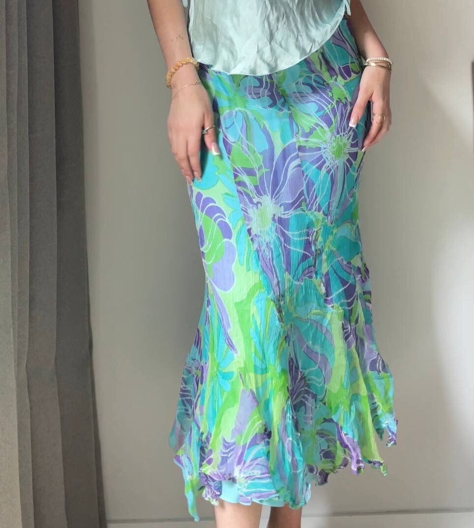 Mermaid skirt long maxi bottom mesh summer fairy vintage y2k coquette