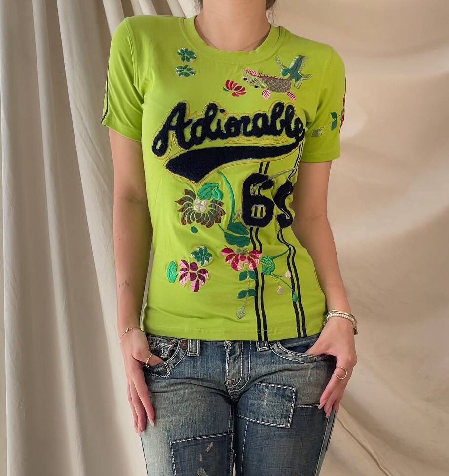 Christian Dior top baby tee t-shirt cami embroidered mesh summer fairy vintage y2k coquette mermaid