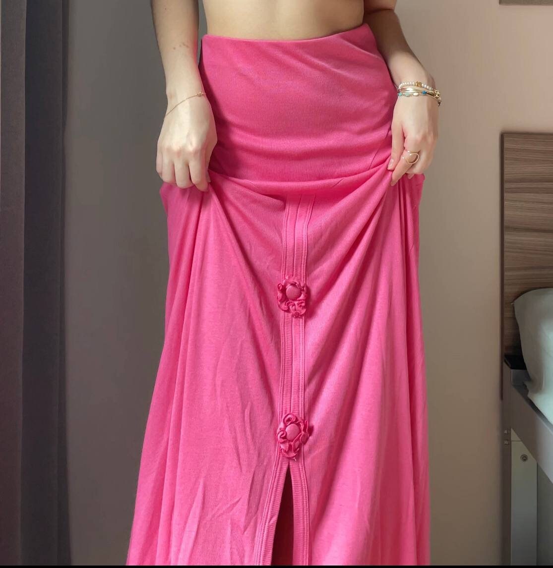 Skirt with embroidered rose detail long maxi mesh summer fairy vintage y2k coquette mermaid