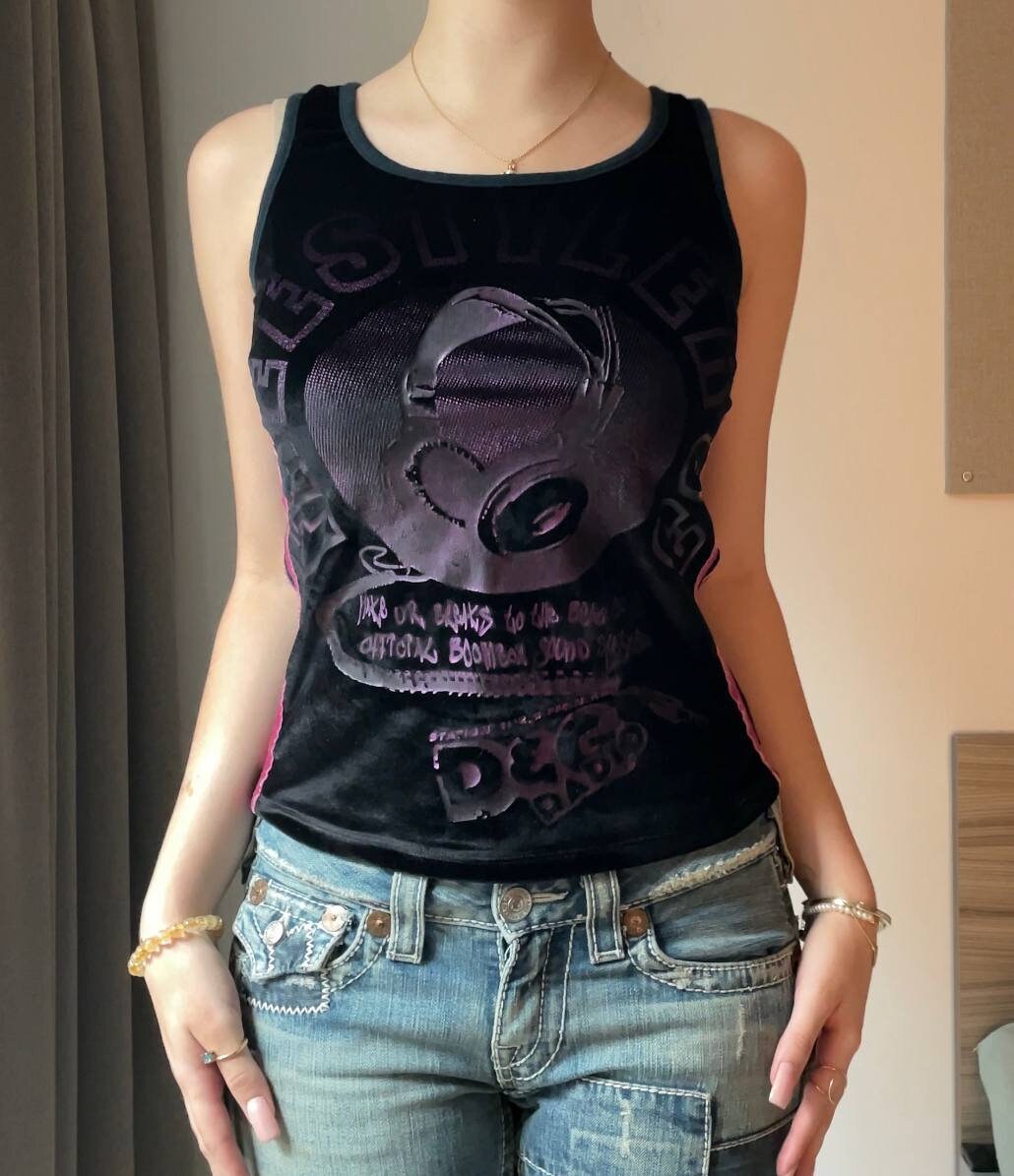 Dolce Gabbana cami top vest velvet mesh summer fairy vintage y2k coquette mermaid