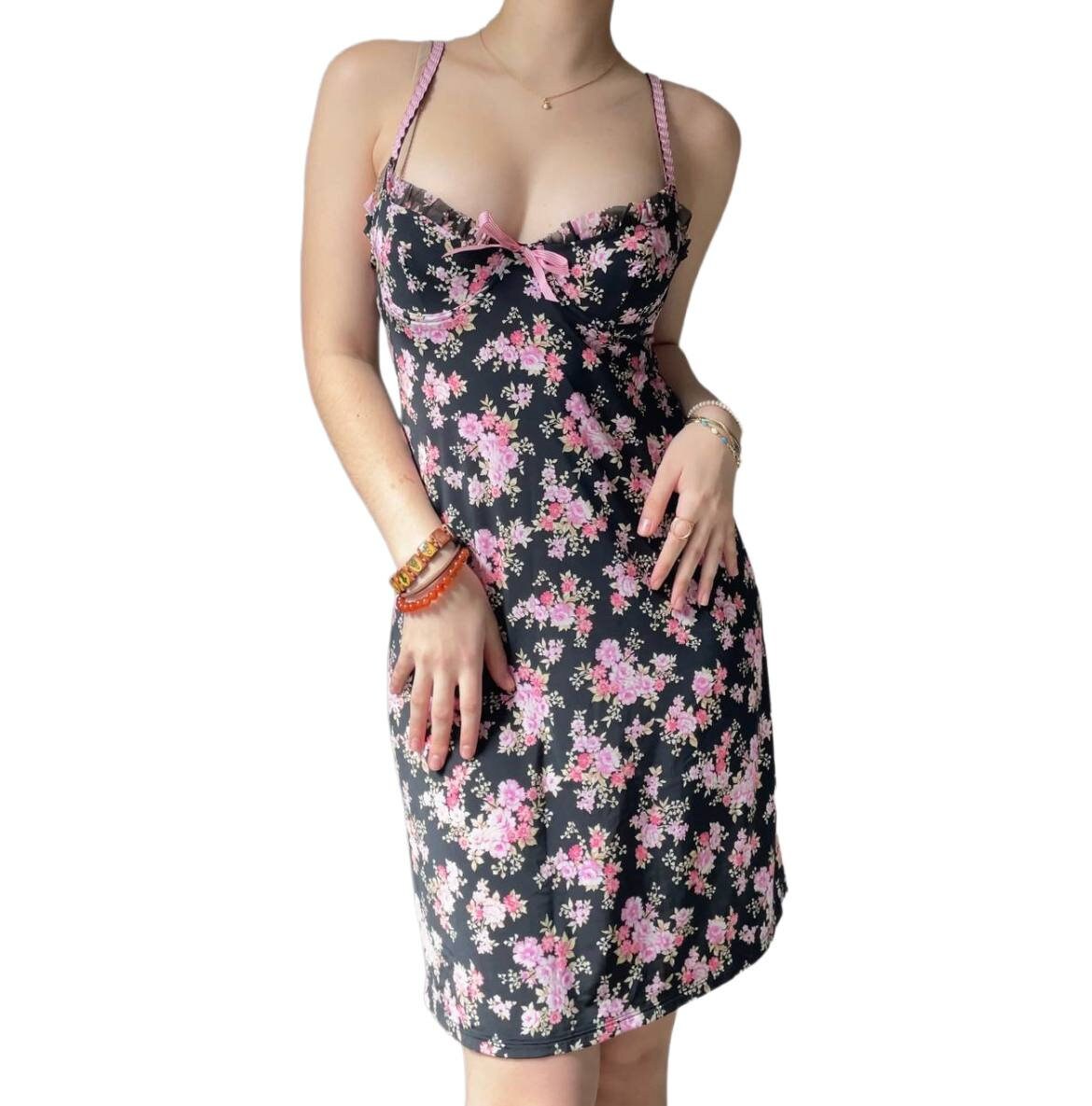 Blumarine dress bra top floral design mesh summer fairy vintage y2k coquette mermaid