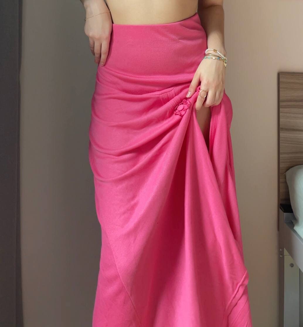 Skirt with embroidered rose detail long maxi mesh summer fairy vintage y2k coquette mermaid