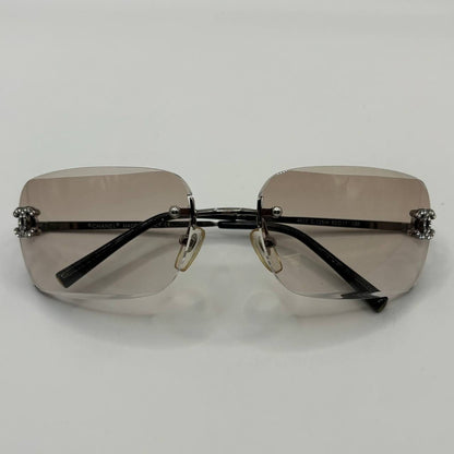 Chanel Women's Grey and Silver Sunglasses