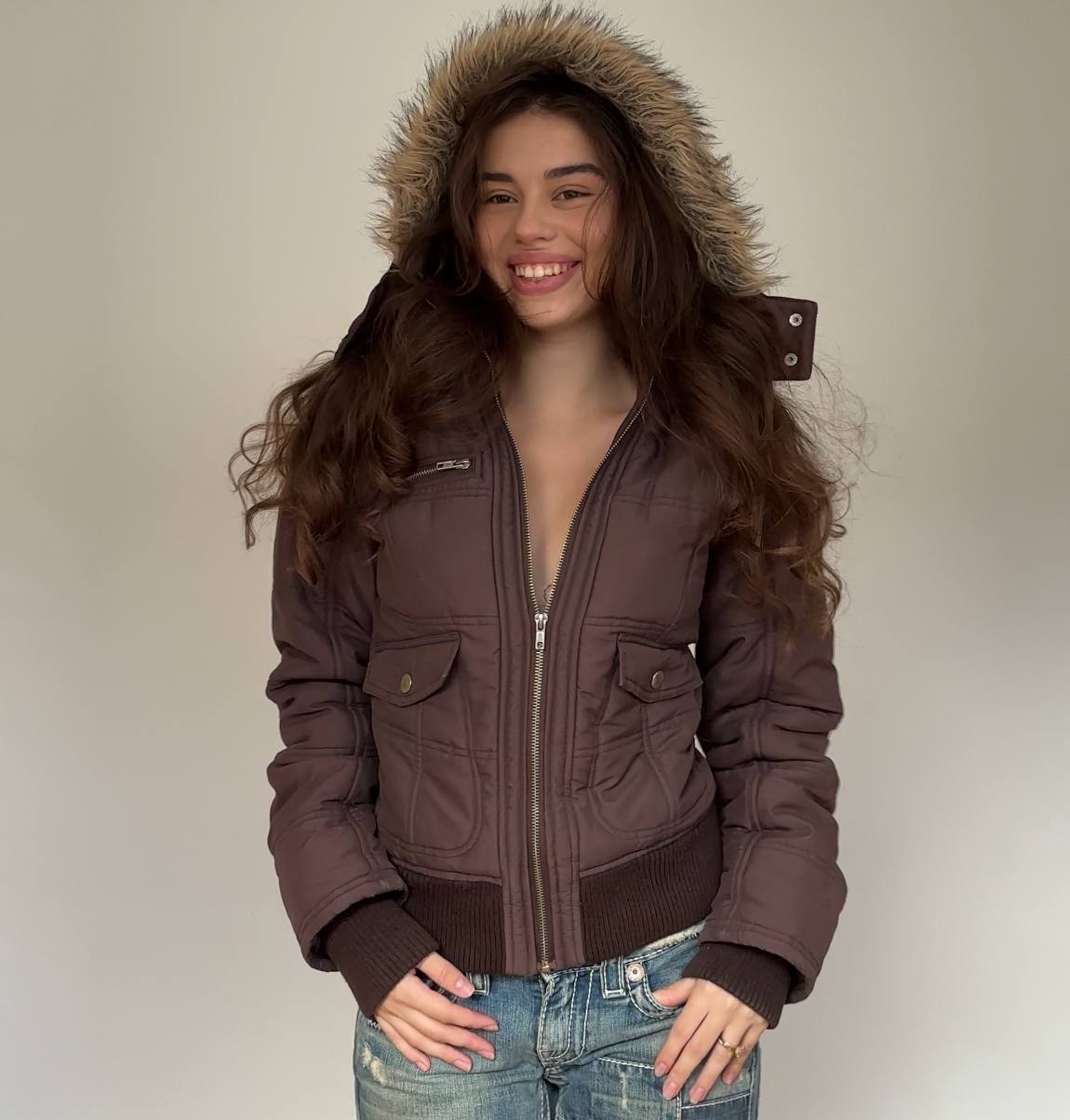 Rainbow coat zip-jacket